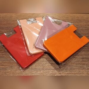 4 pack silicone stick on wallet/card holder